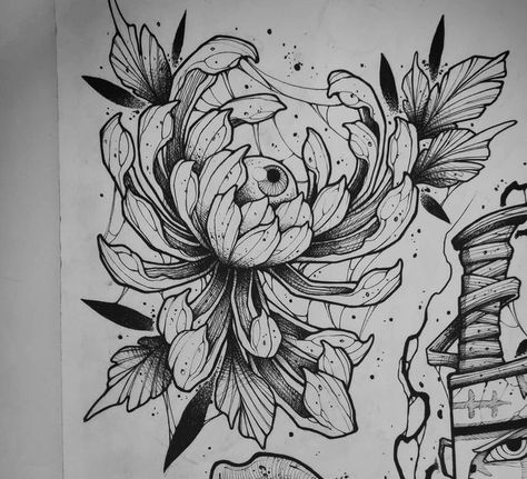 Peony Eye Tattoo, Peony With Eye Tattoo, Flowers With Teeth Tattoo, Flower Eye Tattoo Design, Monster Flower Tattoo, Flower With Eyeball Tattoo, Dark Flower Tattoo Design, Flower With Eyes Tattoo, Eye In Flower Tattoo