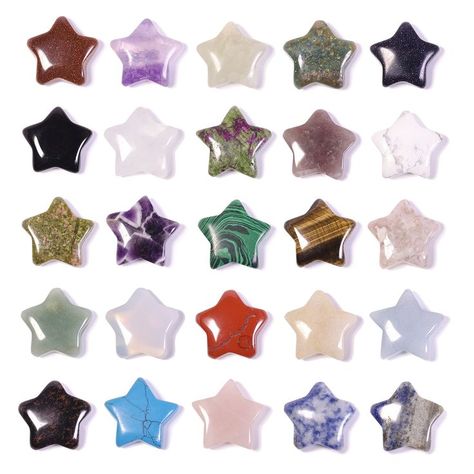 Bulk Star Shaped Gemstones Mixed Charms Star for Jewelry Making Star Stones for Crafts-15 pcs (Star-15pcs) Star Shaped Crystal, Flower Pots Outdoor, Eid Al Fitr, Star Decorations, Amazon Handmade, Chakra Crystals, Craft Sale, Handmade Products, Flower Crafts