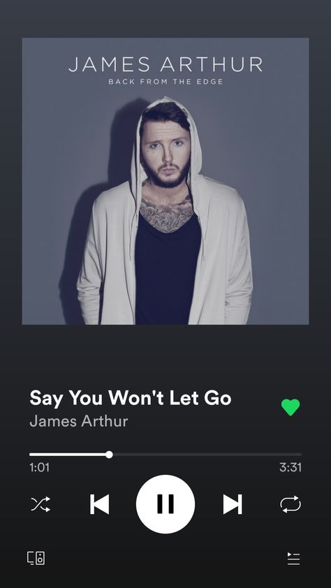 Say You Wont Let Go, James Arthur, Train Wreck, Spotify Playlist, Let Go, Say You, Sehun, Letting Go, Let It Be