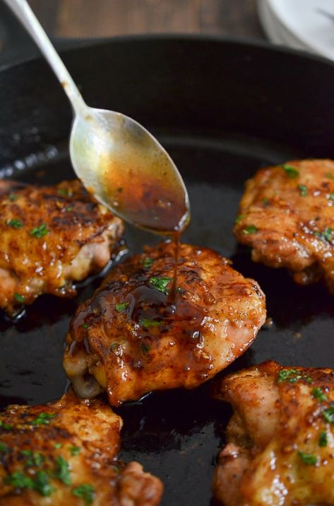 Honey Garlic Chicken - Domestic Dee Dishes Design, Lemon Garlic Chicken Thighs, Garlic Chicken Breast Recipes, Easy Honey Garlic Chicken, Creamy Garlic Chicken Recipes, Garlic Chicken Thighs, Jambalaya Recipe Easy, Honey Garlic Chicken Thighs, Creamy Tuscan Garlic Chicken