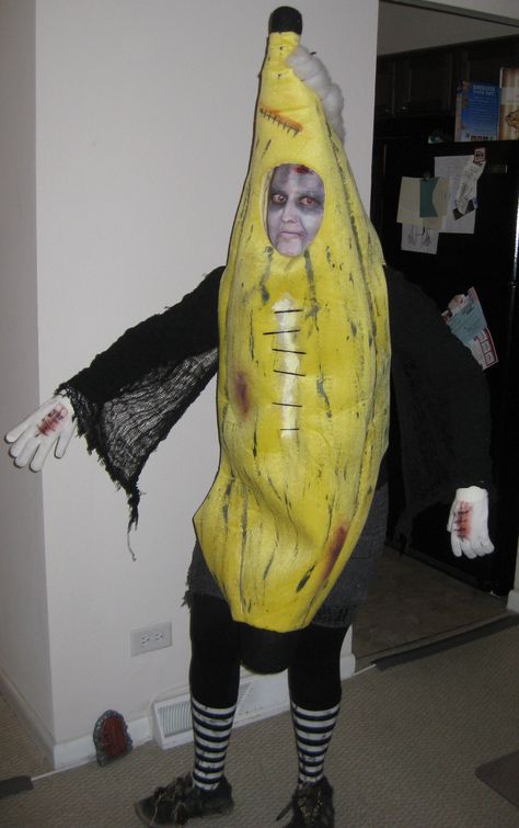 Zombie Banana Costume Banana Outfit, Banana Costume, Outfit For Halloween, Halloween Outfits, Zombie, Fur Coat, Fashion Outfits, Halloween, Quick Saves