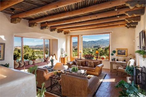 Southwest-Style Pueblo Desert Adobe Home #homes #arizona #pueblo #adobe #southwest valoansforvets.com Modern Adobe House Exterior, Adobe House Exterior, Modern Adobe House, Southwestern Homes, Southwest Style Home, Southwest House, Hacienda Homes, New Mexico Homes, Southwestern Home Decor