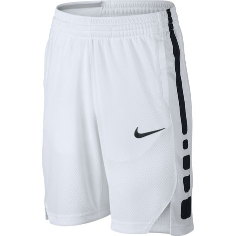 GAME-READY PERFORMANCE. Nike Dry Elite Boys' Basketball Shorts feature sweat-wicking technology to help keep you dry and lightweight fabric to optimize comfort and mobility on the court. Nike Dry fabric with Dri-FIT technology helps keep you dry and comfortable. 8" inseam is cut just above the knee to reduce bulk. Pocket wipe zone helps to absorb sweat. Updated media pocket helps secure mobile device. 100% POLYESTER Basketball Shorts Girls, Elite Shorts, Boys Basketball Shorts, Carros Bmw, Best Basketball Shoes, Athletic Clothes, Basketball Clothes, Streetwear Shorts, Xmas List