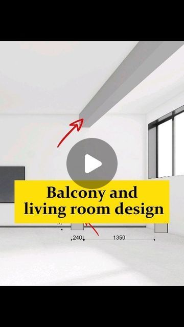 aleadtrend on Instagram: "How to deal with the beam between the living room and the balcony. weakening of beam #interiotdesign #designhome #designdservice #arquiteturadeinteriores #arquiteturaedesign #interiordesigner #interiordecorating #vrayrender #fyp #foryou #viral #aleadtrend #aleadhome" Beam Design, Ad Home, The Balcony, Pop Design, March 19, Living Room Designs, Beams, Balcony, Room Design