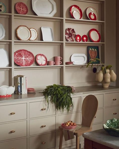 Artilleriet Interiors on Instagram: "Artilleriet kitchens are designed based on the idea of ​​a piece of furniture with the functionality of a kitchen. The kitchens are tactile to live with, made from materials and surfaces carefully selected to create a kitchen of the highest possible quality that ages with grace and lasts for generations." Pink Kitchen Cabinets, Beige Kitchen Cabinets, Shaker Style Kitchen Cabinets, Scandinavian Kitchens, Pink Kitchen Decor, Minimal Kitchen Design, Shaker Style Cabinets, Shaker Style Kitchens, Beige Kitchen