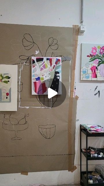 Katie Straus on Instagram: "My still life paintings have kinda taken over lately, but I'm still like making these cut-out abstract flowers, too. Feels weird to have such a shift in my work, but I'm trying trying to remember it's a - s l o w - journey, and I don't have to figure it all out today. I'm remembering to focus on the work that excites me - even if it looks different from day to day" Abstract Still Life Painting, Abstract Still Life, Still Life Paintings, Life Paintings, Try To Remember, Art Therapy, Im Trying, Still Life Painting, Abstract Flowers