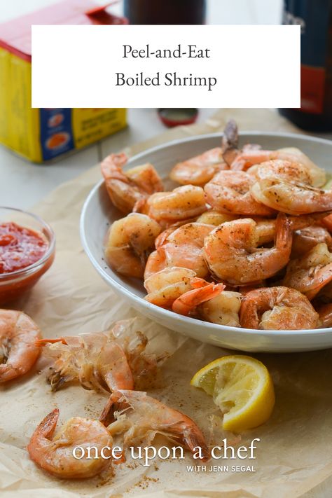 Peel-and-Eat Boiled Shrimp with Cocktail Sauce Keto Suppers, Peel And Eat Shrimp, Sweet Red Chili Sauce, Boiled Shrimp, Homemade Cocktail Sauce, Best Shrimp Recipes, Sauce Cocktail, Cooked Shrimp, Once Upon A Chef