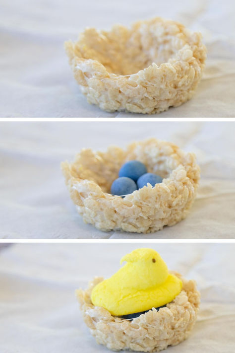 🐣 Get ready for some fun with these adorable and easy-to-make Cute Rice Krispies Treats Peeps Nests! 🌸 Perfect for Easter, spring, or just because, these nests are sure to bring a smile to anyone's face! 🧡 Let's get scratchin' and create something amazing together with Small Town Scratch! 🎨✨ Diy Rice Krispies, Rice Krispie Nests, Spring Snacks, Marshmallow Peeps, Rice Krispies Treats, Krispies Treats, Rice Krispy, Mini Eggs, Save Room