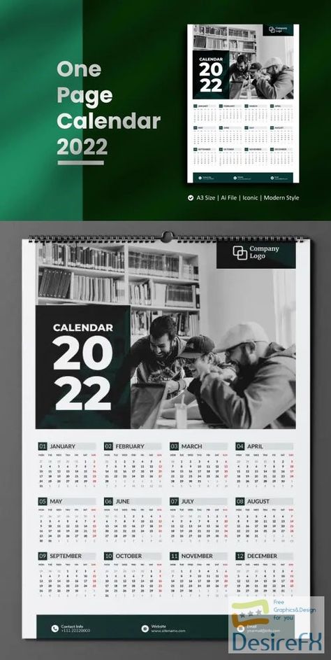 One Page Calendar Design, A3 Calendar Design, Calander Design Ideas, Calendar Layout Design, Corporate Calendar Design, Calendrier Design, Modern Calendar Design, One Page Calendar, Honey Label Design