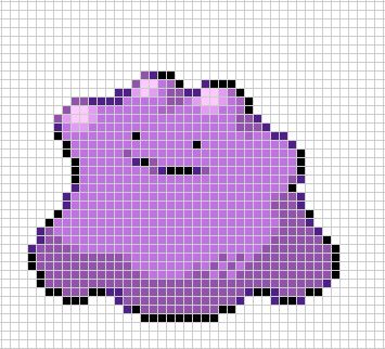 #132 Ditto Ditto Cross Stitch, Ditto Perler Bead, Pokemon Ditto, Pokemon Pixel Art, Minecraft Pattern, Pokemon Pixel, Lucario Pokemon, Pokemon Cross Stitch, Pokemon Bead