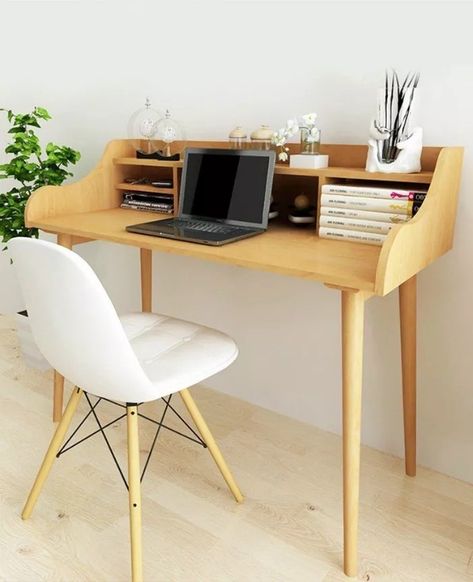 Study Table Ideas Bedroom, Cabinets With Hanging Rod, Best Study Table, Wood Desk Home Office, Feminine Office Decor, Trendy Desks, Cheap Office Furniture, Study Table Designs, Rustic Office