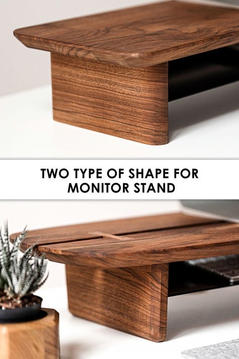 Home Office Desk, Wood Monitor Stand, Desk Organizer, Computer Desk Gaming Stand, Desk Monitor, Monitor Riser, Headphone Stand, Dinning Room Design, Kitchen Remodel Inspiration, Desk Shelf, Kitchen Cabinet Remodel, Monitor Stand