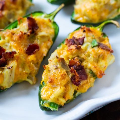 Cajun Crab Stuffed Jalapenos Cajun Crab, Stuffed Jalapenos, Nachos Supreme, Spicy Southern Kitchen, Crab Stuffed, Spicy Appetizers, Jalapeno Recipes, Southern Kitchen, Wine Party