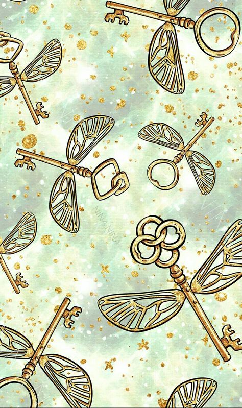 Keys Wallpaper, Flying Keys, Harry Potter Background, Glitter Overlays, Theme Harry Potter, Wizard School, Harry Potter Images, Images Harry Potter, Harry Potter Artwork