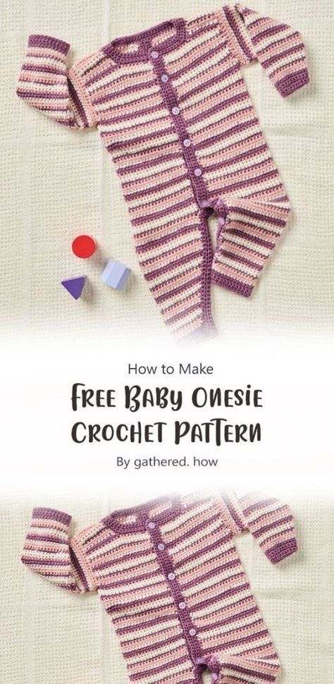 26+ Cute Baby Clothes FREE crochet/knitting patterns! | Swecraftcorner Baby Romper Diy, Baby Romper Pattern Free, Toddler Crochet Patterns, Crochet Onesie, Crochet Baby Clothes Boy, Crochet Baby Romper, Crochet Baby Sweater Sets, Onesie Pattern, Crochet Baby Projects