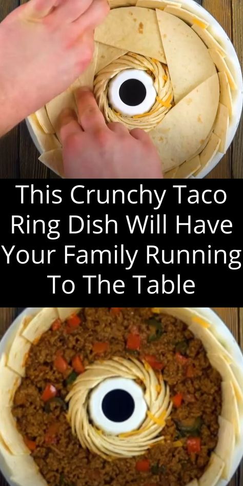 Taco Ring, Bundt Pan Recipes, Taco Dishes, Family Running, Taco Dinner, Easy Meat Recipes, Mexican Food Recipes Easy, Bundt Pan, Beef Recipes Easy