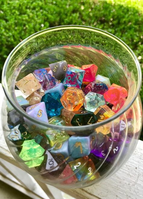 Dnd Dice Storage, Dice Display, Pretty Dice, Diy Dice, Dice Storage, Dice Goblin, Dice Collection, Dungeons And Dragons Dice, Dnd Dice