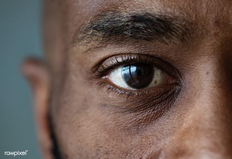 Closeup of an eye of a black man | premium image by rawpixel.com / Ake Iris Eye, Eye Twitching, Eye Close Up, Male Eyes, Black Person, Dark Brown Eyes, Eye Photography, Aesthetic Eyes, Face Men