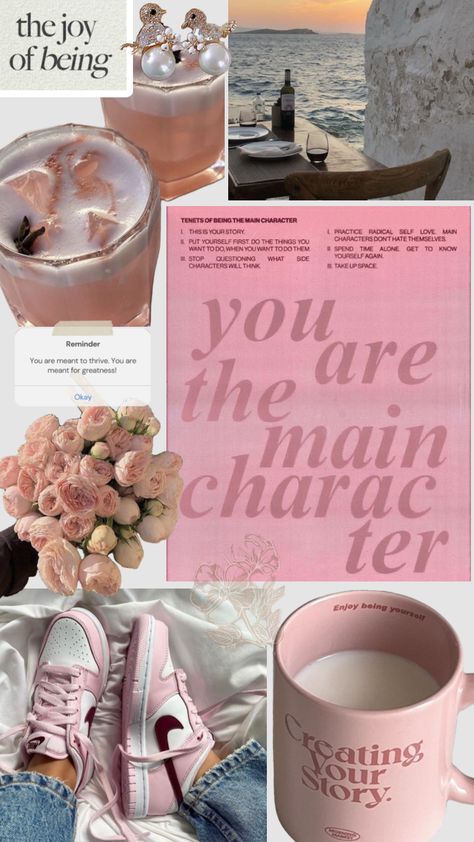 Daily reminder; you are the main character #barbie#motivation#dailyinspo#positivity#mindset#goals#shuffles#moodboard#omoge#fyp#pinterest Boss Girl Aesthetic, Girl Boss Wallpaper, Positivity Mindset, Mindset Goals, Character Quotes, Main Character, Pink Outfit, Pink Diamond, Getting To Know You