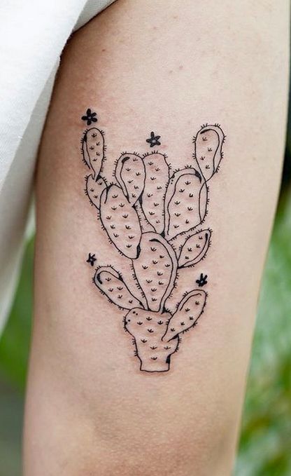 Nopal Cactus Tattoo, Cactus Wrist Tattoo, Texas Cactus Tattoo, Nopal Tattoo Mexican, Potted Cactus Tattoo, Cactus Fine Line Tattoo, Cactus Blossom Tattoo, Nopales Tattoo, Cactus Heart Tattoo