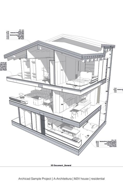 Interior Design, Drawings, Layout, 3D, 3D Model, BIM, Archicad, Building Information Modeling, Section, 3D Section, Private House, Residential. 3d Section, 3d Building Design, Bim Model, Section Drawing, Structural Analysis, Interior Design Drawings, Building Information Modeling, 3d Building, 3d Video