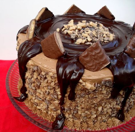 mocha crunch cake Basic Chocolate Cake, Mocha Cake, Crunch Cake, Cake Delivery, Hawaiian Food, Chocolate Chocolate, Chocolate Cake Recipe, Food Cakes, Piece Of Cakes