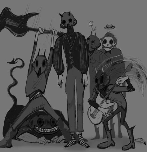 Ghoul Ghost Band Fanart, Plushia Ghost Bc, Ghost Band Mountain, Mountain Ghoul Fanart, Mountain Ghoul Ghost, Ghost Ghoul Fanart, Ghost Bc Fanart, Ghost Band Fanart, Mountain Ghoul