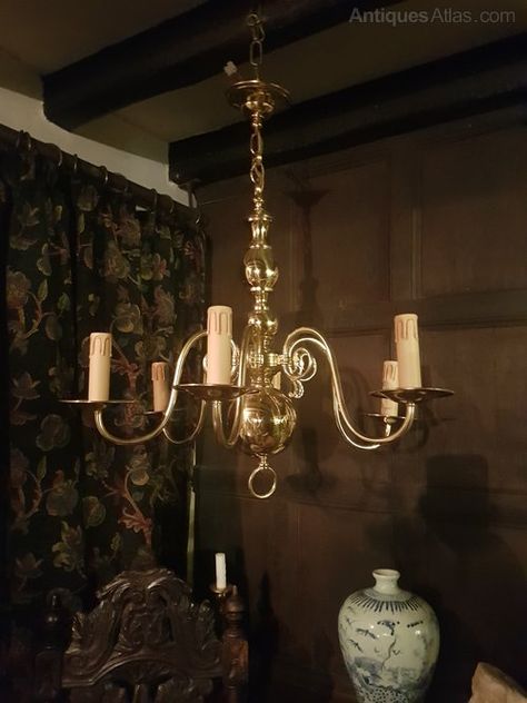 Flemish Chandeliers Brass Antique Chandelier, Chandelier Old Fashioned, Dark Academia Light Fixture, Captains Cabin, Antique Chandelier Vintage Chandeliers, Inspector Calls, 6 Light Chandelier, Hanging Chandelier, Antique Chandelier