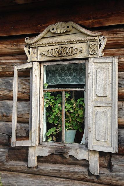 Old Window...with architectural salvage & wooden shutters....in an old cabin. Or around a barn window Jendela Vintage, Old Cabin, Wooden Shutters, Little Cabin, Beautiful Windows, Vintage Windows, Garden Windows, Old Windows, Style Deco