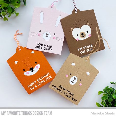 Somebunny Loves You, Tag Ideas, Birthday Cards For Friends, Mft Stamps, Tag Design, Woodland Creatures, Kids Branding, Give Thanks, Hang Tags