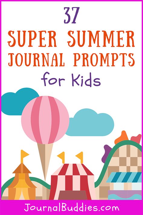 School's out and summer's here! Summer is your chance to discover exciting new things & writing is an amazing adventure. Use these summer journal prompts for kids to get started and see where your imagination takes you this summer! #SummerWritingIdeasForKids #SummerFun #JournalBuddies Story Starters For Kids, Summer Journal Prompts, High School Journal, Creative Writing For Kids, Prompts Journaling, Writing Story, Free Writing Prompts, Journal Prompts For Kids, Journal Topics