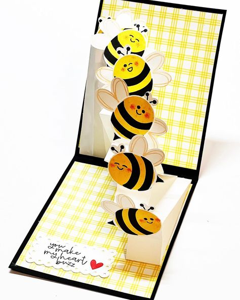 What’s the buzz? 🐝 I heard that Stampin’ UP will offer Free Shipping on Thursday for orders of $75 or more. Get those wish lists… | Instagram Be Mine Stampin Up Cards, Stadium Wave Card, Spring Cards Handmade Cardmaking, Stampin Up Bee Mine Dsp, Su 2024 Mini Catalog, Stampin Up Spring Mini Catalog 2024, Filled With Fun Stampin Up Cards, Stampin Up Bee Mine, Bee Mine Stampin Up Cards