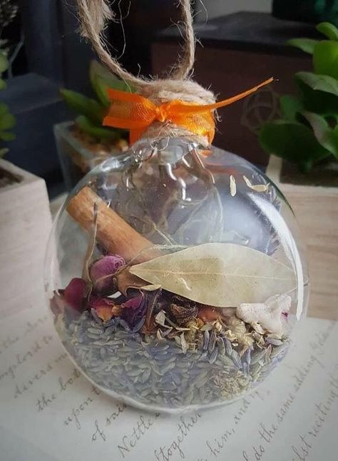 Yule spell Ornaments | Pagans & Witches Amino Witch Yule, New Home Blessing, Goddess Garden, Herbal Witch, Witch Balls, Witch Ball, Home Blessing, Pagan Crafts, Eclectic Witch