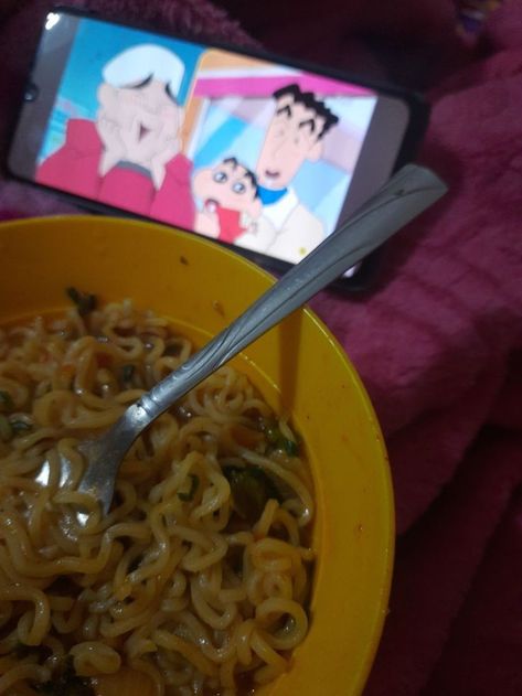 Shinchan Snap, Maggi Snap Story, Aesthetic Shinchan, Maggi Aesthetic, Maggi Snap, Fake Snap Food, Snap Ideas Aesthetic, Snp Idea, Fake Snap Streak