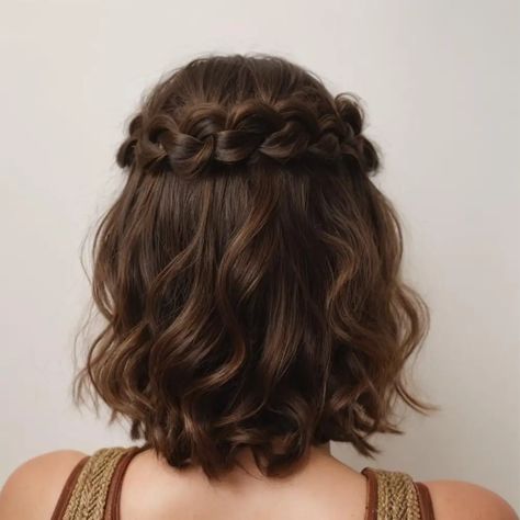 Hoco Hairstyles Shoulder Length Hair, Graduation Hair For Medium Length, Hairstyles For Shoulder Length Hair Prom, Hoco Hairstyles For Shoulder Length Hair, Hoco Hairstyles Mid Length, Formal Hair Shoulder Length, Hoco Hairstyles Brunette, Fancy Hairdos For Medium Hair, Easy Fancy Hairstyles For Medium Hair Shoulder Length