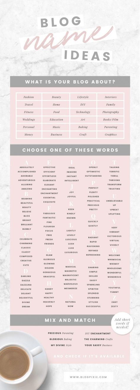 Blog name ideas Blog Titles Inspiration, Names Of Brands Ideas, Website Names Ideas Tips, Vintage Brand Name Ideas, Makeup Usernames Ideas, Travel Vlogs Names, How To Choose Brand Name, New Names For Brand, Beautiful Names For Instagram