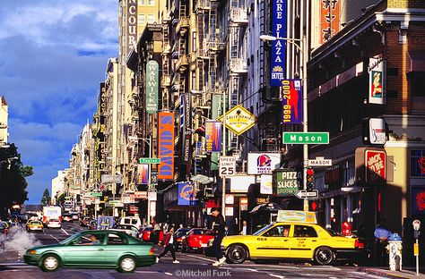 Geary And Mason Street In Tenderloin District,   San Francisco    mitchellfunk.com Tenderloin San Francisco, San Francisco Architecture, Old Neighborhood, My Hood, San Fran, I Did It, San Francisco Bay Area, City Girl, Toulouse