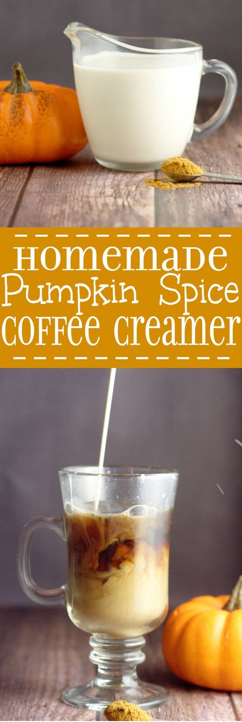 Start your morning off the right way with this Homemade Pumpkin Spice Coffee Creamer recipe. Time to curb your pumpkin addiction the delicious and frugal way! Omg. I'm going to be so addicted if I can make it right at home! Pumpkin Spice Creamer Recipe, Homemade Pumpkin Spice Coffee Creamer, Homemade Pumpkin Spice Creamer, Homemade Pumpkin Spice Coffee, Pumpkin Spice Coffee Creamer, Pumpkin Spice Creamer, Homemade Coffee Creamer, Pumpkin Treats, Coffee Creamer Recipe