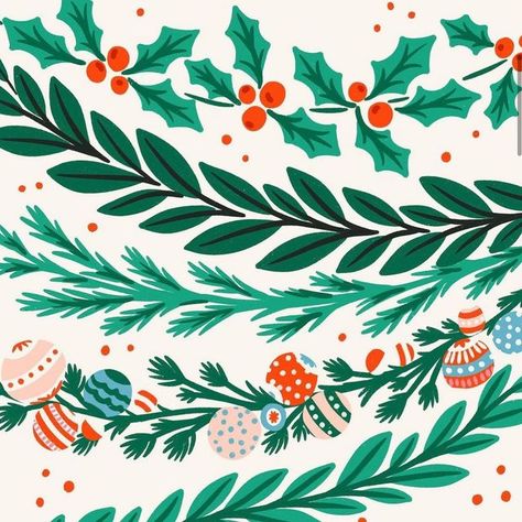 Holiday Design Graphic, Garland Illustration, Winter Garland, Christmas Card Illustration, Holiday Graphics, Winter Illustration, Cute Christmas Wallpaper, Holiday Garlands, Greeting Card Illustration