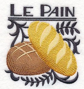 Bread Embroidery, Embroidered Basket, Embroidery Library Design, French Sayings, Cross Stitch Tutorial, Bread Bag, Emb Designs, Bread Boxes, French Bread