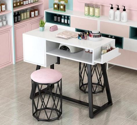 Manicure Table And Chair Set Net Red Manicure Table Iron Single Double Manicure Shop Manicure Table - Nail Tables - AliExpress Nail Tables, Red Manicure, Manicure Table, Table And Chair Set, Salon Ideas, Table And Chair, Table And Chair Sets, Anime Scenery Wallpaper, Scenery Wallpaper