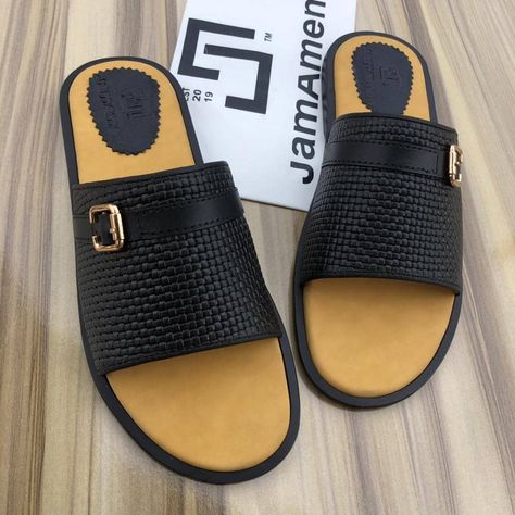 Pam Slippers For Men, Leather Slippers For Men Handmade, Men Leather Sandals Fashion, Gents Shoes, Leather Slippers For Men, Slippers For Men, Black Men Fashion Swag, Mens Leather Sandals, Designer Slippers