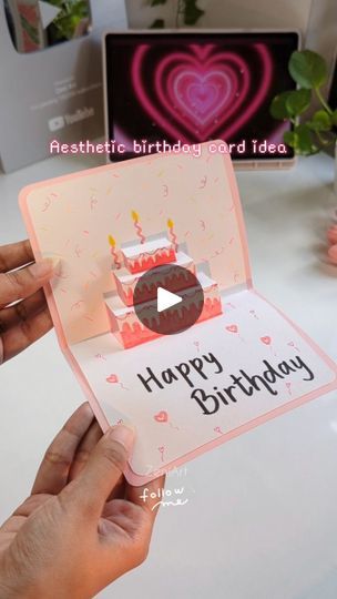 3d Bday Cards Diy, Handmade Birthday Cards For Bestie, Bestie Birthday Card Ideas, Pop Up Birthday Cards Diy Easy, Popup Birthday Cards, Birthday Card Making Ideas, Paper Crafts Birthday, Birthday Card For Bestie, Cards Diy Easy