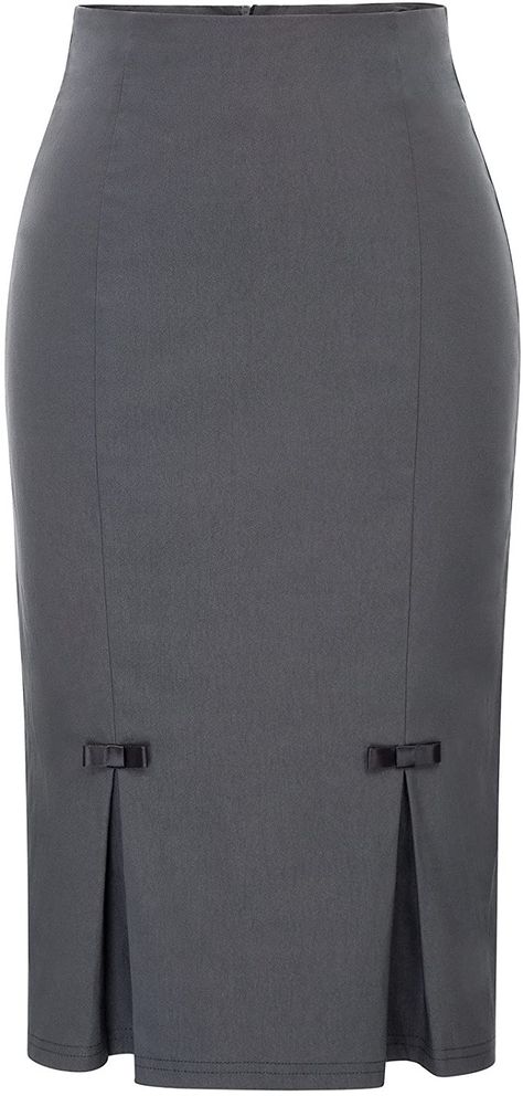 Belle Poque Plus Size Cotton Pencil Skirts Wear to Work XXL BP587-1 Black at Amazon Women’s Clothing store Pleated Skirts Knee Length, Cotton Pencil Skirt, Pleats Skirt, Long Pencil Skirt, Bodycon Pencil Skirt, Bodycon Midi Skirt, Pencil Skirt Outfits, Afrikaanse Mode, Office Skirt