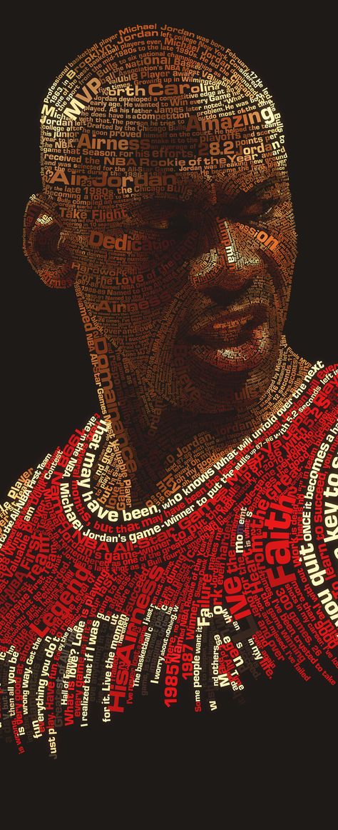 Nba Legends Art, Jordan Background, Michael Jordan Images, Jordan Painting, Typographic Portrait, Michael Jordan Poster, Michael Jordan Art, Magazine Design Cover, Jordan Poster