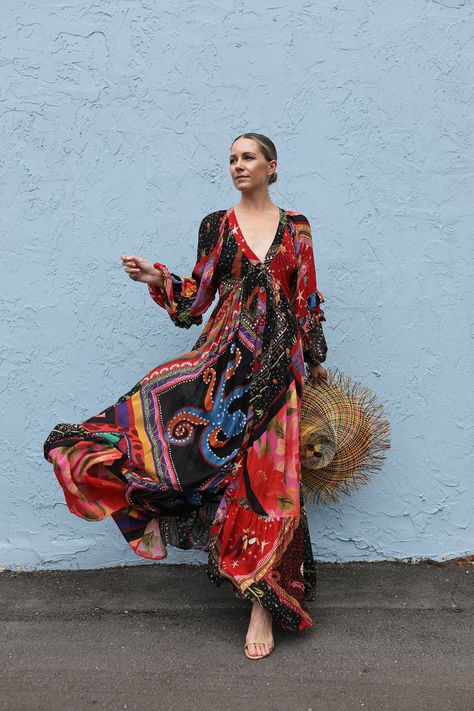 Bohemian Vintage Dress, Mode Prints, Blair Eadie, Atlantic Pacific, Loose Maxi Dress, Bohemian Pattern, Womens Fall Dress, Long Sleeve Dresses, Sleeve Dresses