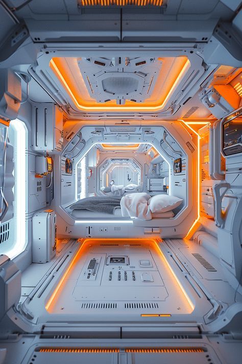 Hi Friends Some Surprise able Thing is waiting for you  For Historical Adventure Click on the given Below Link Thanks. Futuristic Room Sci Fi Interior Design, Sci-fi Office, Future Space Station, Scifi Interior Design, Spaceship Interior Design, Cyberpunk Room Interiors, Sci Fi Spaceship Interior, Futuristic Space Station, Sci Fi Interior Design