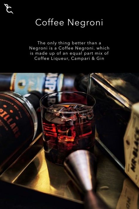 The only thing better than a Negroni is a Coffee Negroni. which is made up of an equal part mix of Coffee Liqueur, Campari & Gin Negroni Cocktail, Liquor Recipes, Gin Liqueur, Coffee Liqueur, Meal Prep Clean Eating, Thirsty Thursday, Tequila Cocktails, Pretty Drinks, Gin Cocktails