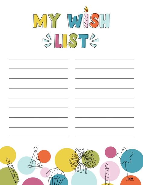 Choose from 12 birthday wish list templates perfect for your child to fill out all that he or she might want for their birthday. 100% FREE! Print from home! Birthday Fill In The Blank, Birthday Wish List, 12 Birthday, Birthday Wish, Free Print, 12th Birthday, He Or She, List Template, Wish List