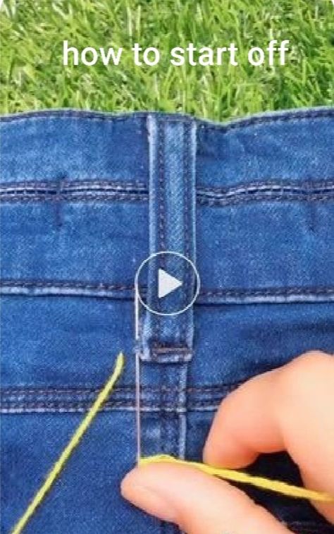 Rattoppare I Jeans, Återvinna Jeans, Sewing Jeans, Sew Ins, Beginner Sewing Projects Easy, Leftover Fabric, Diy Sewing Clothes, Sewing Projects For Beginners, Sewing Skills